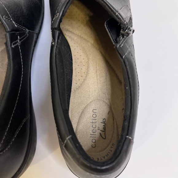 Clarks Cora Giny Black Leather Casual Loafers Size 8.5 - Picture 9 of 15